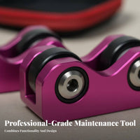 2 Pieces High Precision Measurement Aluminum Cue Straightener Tool Effortless Rolling Bearings Pool Cue Straightness Checker Double-Wheel