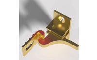 Screw Holes Bird-Shaped Latch Lock Polished Metal Finish Window Latch Lock Rounded Edges Security Hardware Metal