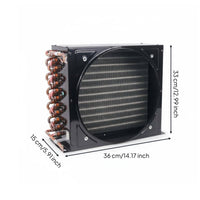 High Performance Copper Tube Condenser Universal Pressure Tested Heat Exchanger