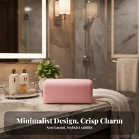 Silic Single Makeup Bag Waterproof Silic Single Cosmetic Pouch Simple to Clean Portable Toiletry Case for Women, Adults, Daily Use, Washroom
