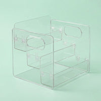 Desktop Book Stand Organizer for Children, Clear Desk Storage for Students Bedroom, Lightweight Bookshelf PET Material