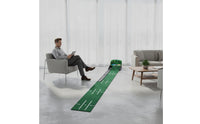Golf Putting Mat with Ball Return Realistic Putting Mat with Ball Return Distance Markers for Golfers