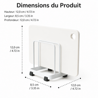 Metal Cutting Board Rack, Hygienic Board Storage for 3 Boards, Vertical Storage for Easy Kitchen Access, Minimalist Countertop Drainer