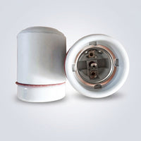 Heat Lamp and Pendant Light with E27 Lamp Holder, Reptile Ceramic Bulb Holder for E27 Lamp, 250V 400A Height 67mm Diameter 44mm, Single Pack