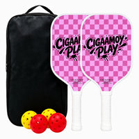 Pickleball Paddle Set with Summer Print for Kids and Family