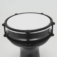 Turkish Aluminum Goblet Drum 8-Inch Goblet Drum with Tuning Key Textured Hand Drum with Wrench for Instrumentalists, Beginners