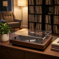 Clear Vinyl Player Dust Cover Transparent Turntable Lid with Hinges Rigid Turntable Dust Cover Hinges Long-Lasting for Vinyl Collectors