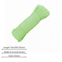 4 Mm Luminousin-the-Dark Cord Round Luminous Cord Woven Glow Paracord High Visibility