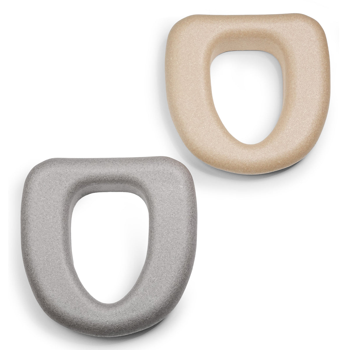 EPP Toilet Seat Cushion, Waterproof, Washable, All-Season, Static Adsorption, Beige/Gray