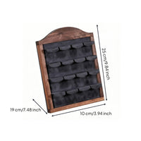 Arched Jewelry Frame Multi-Tier Wooden Jewelry Display Rack Wood Earring Rack Quick Access