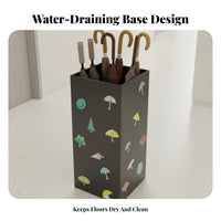 Large Capacity Umbrella Rack Water Draining Complimentary Standing Umbrella Stand Cane Holder Complimentary Standing Home