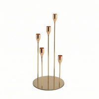 5-Arm Candelabra Sleek Five-Arm Candelabra Taper Candle Holder Stable Candlestick Holder Stand Sturdy for Event Planners