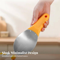 Stainless Steel Mango Cutter Serrated Border Mango Skin Remover Fruit Pulp Separator Easy to Use Kitchen Utensil Comfortable