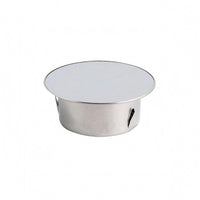 Flat Top Locking Tab Drain Cap Silver Finish Insert-Style Drain Stopper for Pipe Sealing