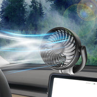 Compact Dashboard Fan Rotatable Mini USB Fan Lightweight Personal Cooling for Car Interior, Home Use