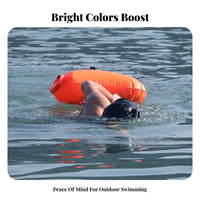 Inflatable Aquatic Buoy with Dry Bag Sturdy Construction Inflatable Dry Bag Buoy Outdoor Water Safety Buoyancy Aid Lightweight