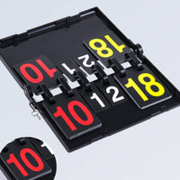 Tabletop Scoreboard with Flip Cards Waterproof Scorekeeper Manual for Badminton