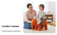 Playful Decor Ride-on creature Stool Cute Design Dinosaur Character Chair Comfortable Seating children's Furniture Stable and Safe for Toddlers, Parents, Homeowners, Playroom, Living Room, Nursery