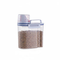 Moisture-Proof Rice Storage Container Safe Rice Dispenser with Measuring Cup Easy Pour Spout Airtight Food Storage Container for Kitchen Countertop
