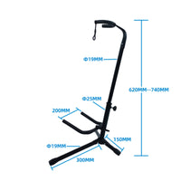 Metal Frame Foldable Guitar Stand Padded Contact Area Points Folding Guitar Stand Compact Storage Instrument Holder