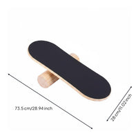 Roller Balance Board Stability Exercise Wooden Stability and Flexibility Board High Weight Support for Home Workout