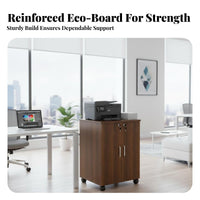 Mobile on casters Wheeled Printer Cart Space-Saving Design Rolling Printer Cabinet Sturdy Construction Office Furniture sturdyDuty Frame for Students, Study Room, Workspace, Under Desk
