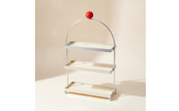 3-Tier Acrylic Organizer Shelf Space-Saving Acrylic Organizer with Metal Frame Vertical Tiered Countertop Shelf for Dresser