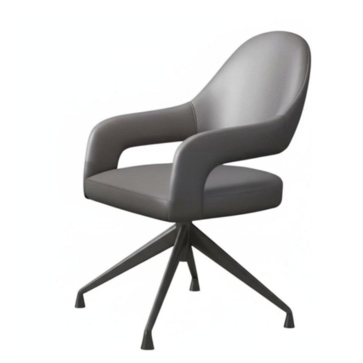 Comfortable Seating Upholstered Swivel Armchair Luxury Aesthetic Dining Chair Modern Design Indoor Furniture High-Resilience Cushion for Design Enthusiasts, Interior Designers, Restaurant, Meeting Room, Reception Area, Kitchen