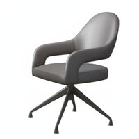 Comfortable Seating Upholstered Swivel Armchair Luxury Aesthetic Dining Chair Modern Design Indoor Furniture High-Resilience Cushion for Design Enthusiasts, Interior Designers, Restaurant, Meeting Room, Reception Area, Kitchen