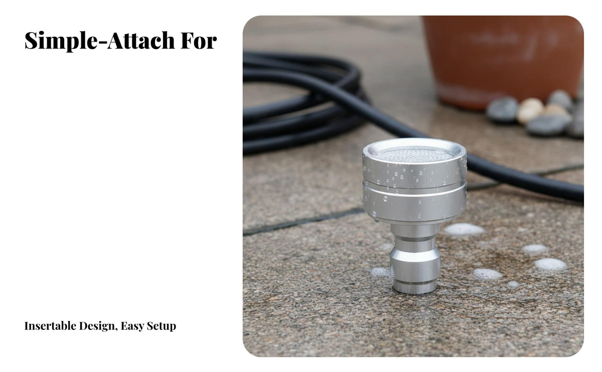 High Pressure Washer Nozzle Entirely Metal Construction Pressure Washer Shower Nozzle Versatile Car Wash Sprayer Head for Gardeners, Gardening