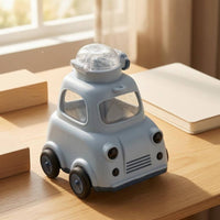 BPA-Free Plastic Plastic Cartoon Car Cup Clear Lid Children's Straw Cup Rounded Details Kids Tableware