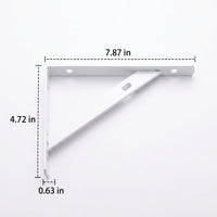 Camera Tripod Bracket, L-Bracket Wall Mount for Vertical/Horizontal Shooting, Polished Cold Rolled Steel, White