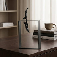 Minimalist Human Figure Sculpture Contemporary Abstract Figurine Modern Tabletop Decor for Study