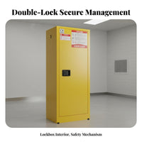 Cabinet Reactive and Alkali Resistant Fire Resistant Cabinet Double Lock Design Risky Material Locker for Lab Technicians, Factories