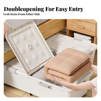 Underbed Wheeled Latch Box adaptable Home Organizer debrisproof for Homeowners