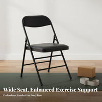 Foldable and Portable Iyengar Mind-Body Practice Chair Reinforced Frame Folding Mind-Body Practice Chair Non-Slip Feet Backbend Support Bench for Home Practice