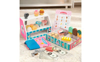 Ice Cream Shop Toy with Apron Imaginative Ice Cream Parlor & Imaginative Set Tabletop for Kids, Young Children, Playroom, Preschool