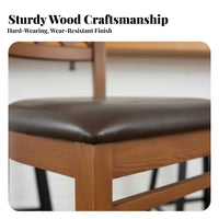 Factory-inspired design Adjustable rotating Bar Stool Retro Design Counter Chair Built-in Footrest Seating Furniture With Backrest for Adults, Business Owners, Homeowners, Cafe, Restaurant, Kitchen, Dining Room