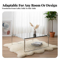 Nordic Aesthetic Cylindrical Frame Coffee Table Minimalist Design Home Furniture Sleek Profile Easy to Assemble for Interior Decorators, Homeowners, Renters, Living Room, Bedroom, Lounge Area, Office