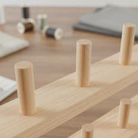 Space-Saving Wooden Thread Rack Multi-Slot Foldable Spool Holder Sturdy Sewing Thread Organizer Easy to Use for Craft Room, Salon