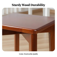 Stackable Square Wooden Stool Minimalist Design Four-Legged Utility Stool Stable Structure Backless Seat Long-Lasting for Restaurant Owners, Homeowners, Dining Room, Tea House, Kitchen, Office