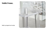 Clear Acrylic Stool Thickened Construction Transparent Stool Minimalist Design