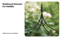 European Design Wrought Iron Garden Arch Freestanding Flower Arch Trellis Heavy Duty Climbing Plant Archway Sturdy Frame for Gardeners, Homeowners, Event Planners, Pathway Entrance, Yard, Patio, Wedding Ceremony