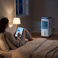 Mobile Evaporative Air Cooler with Water Tank Vertical Portable Air Cooler Indoor Fan Energy-Saving for Living Room, Bedroom, Office