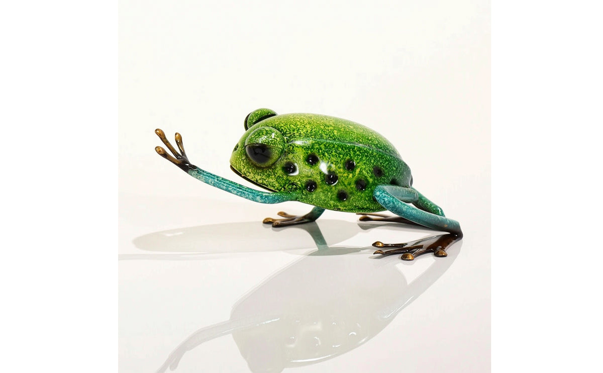 Frog Figurine Cute Frog Sculpture Garden Ornament for Collectors, Patio