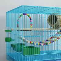 Pet Bird Cage for Small Birds, Foldable Breeder Cage with 1cm Bar Spacing, Cage Small Single Level Indoor Home Design with Slide Out Tray 60cm