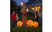 Outdoor Halloween Inflatable Tree Illuminated Spooky Tree with Pumpkins Giant Halloween Inflatable Bright for Homeowners