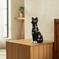 Cat Figurine Sculpted Cat Ornament Minimalist Whimsical for Shelf, Tabletop