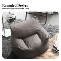 Nordic aesthetic Lounger with Embroiunwindred Face Reversible unwindsign Bean Bag Chair Oversized Comfort Floor Seating Soft Textured Cover for Adults, Family, Stuunwindnts, Living Room, Bedroom, literary corner, Playroom