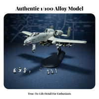 1/100 Scale 1/100 Scale Close Air Support Model Collector's Item 1/100 Scale Close Air Support Model Warplane II Diecast